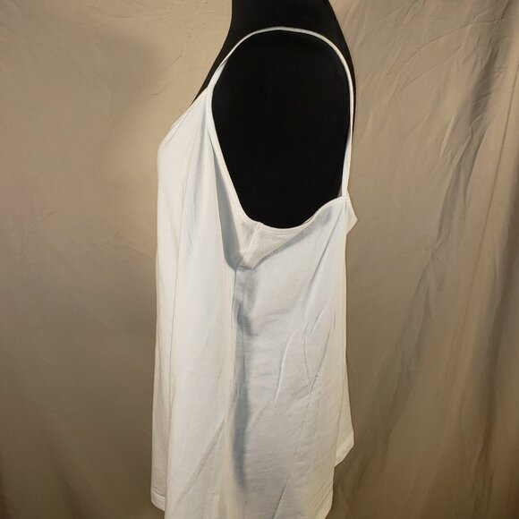 Faded Glory White Tank Top 2X - Picture 2 of 4